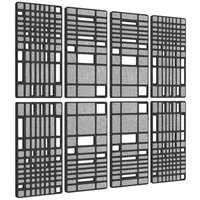 Platino24 Wandpaneel MANHATTAN schwarz 8 St. 200 x 200