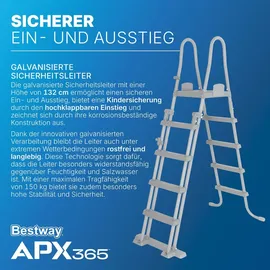 BESTWAY APX365TM Winterfestes Frame Pool Komplett-Set 549 x 274 x 132 cm inkl. Sandfilteranlage
