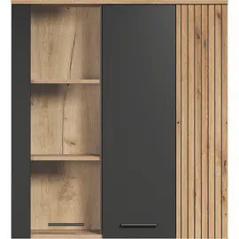 Home Affaire Hängevitrine Estepona 90 x 34 x 99 cm Schwarz/Grau