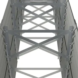 vidaXL Hochbeet Pulverbeschichteter Stahl 224 x 40 x 68 cm Grau