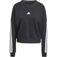 Adidas Essentials 3-Stripes French Terry Sweatshirt, Black/White, L