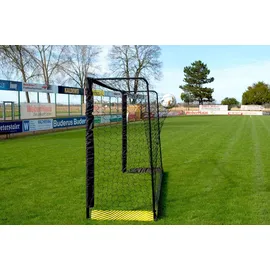 Netsportique Fußballtor aus Stahl - Verschiedene Größe - Schwarz - Bodenverankerung und Transporttasche inkl. - Schwarz