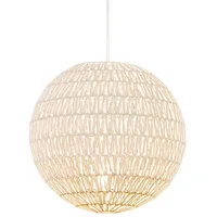 QAZQA - Retro-Hängelampe weiß 40 cm - Lina Ball 40