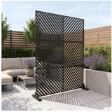 casa.pro Raumteiler 180 x 120 cm Schwarz