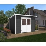 Weka Gartenhaus 219 2,95 x 2,40 m anthrazit