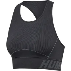 hummel hmlTE CHRISTEL Seamless Sport-Top Damen black/asphalt melange M