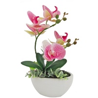 NTK-Collection Kunstblume Orchidee pink in Schale Leilani
