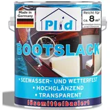 plid Klarlack Premium Bootslack Klarlack Parkettlack Holzlack Anstreichset, Schnelltrocknend weiß