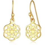 Nenalina Ohrringe 925 Sterling Silber Blume, Ornament in Gold | Gr.: onesize
