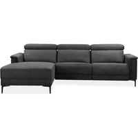 Home Affaire Ecksofa LUND, L-Form, 261cm, man. o. elektr. Relaxfunktion (mit USB-A), und Kopfteilverstellung grau