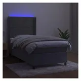 vidaXL Boxspringbett 100 x 200 cm Hellgrau