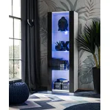 komodee Vitrine Tivoli 55 x 35 x 159 cm Schwarz/Weiß