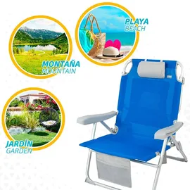 Aktive Strandrucksackstuhl Xxl Blau