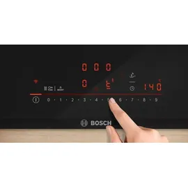 Bosch Herdset Bosch Backofen EcoClean Direct mit Induktionskochfeld PowerBooster autark 60 cm
