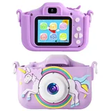 ZREE Kinder Kamera 1080P 2,0-Zoll-Bildschirm Kamera Kinder Kinderkamera (inkl. Selfie Digitalkamera Kinder Fotoapparat Kinder für 3-12 Jahre, Jungen und Mädchen Weihnachten Spielzeug) lila