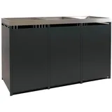 MCW Mülltonnenbox O67-PK-3 196 x 125 x 84 cm schwarz
