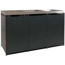 MCW Mülltonnenbox O67-PK-3 196 x 125 x 84 cm schwarz