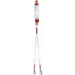 3M PROTECTA Sanchoc Y-Verbindungsmittel mit Bandfalldämpfer, Länge: 1,5 m, Kernmantelseil 10,5 mm, Y-Verbindungsmittel, ohne Karabiner, 1,5 m