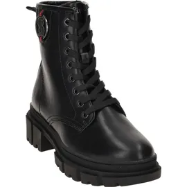 s.Oliver Damen Stiefeletten ohne Absatz zum Schnüren Vegan, Schwarz (Black), 37 EU