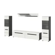 Möbel Kraft Wohnwand ¦ grau ¦ Maße (cm): B: 272 H: 141
