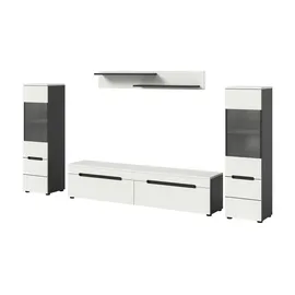 Möbel Kraft Wohnwand ¦ grau ¦ Maße (cm): B: 272 H: 141