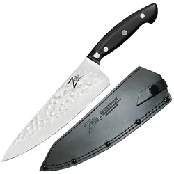 Executive-Plus Serie 8` Celebrity Kochmesser 61 HRC Damaststahl Schwarz