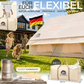 eloneo aufblasbares Zelt 4-8 Personen Beige