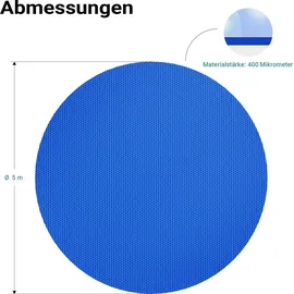 Wiltec Pool Solarfolie blau Ø 5 m
