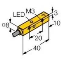 Turck Sensor nicht bündig NPN, Schließer NI4U-Q8SE-AN6X