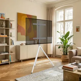 pro.tec Valle TV-Ständer 137 x 85,5 x 46,5 cm Weiß Aluminium/Kunststoff/Metall/Stahl