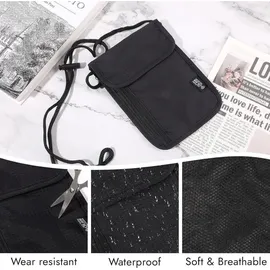 luxuskollektion Brustbeutel RFID Schutz Schwarz Wasserdicht Herren Jungen