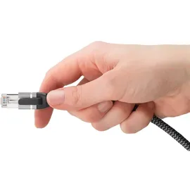 goobay USB-A auf RJ45 1 m Schwarz/ Silber