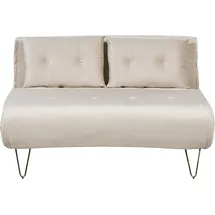 Beliani Schlafsofa Stoff 2-Sitzer Beige