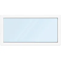 Fenster 160x80 cm, Kunststoff Profil aluplast IDEAL® 4000, Weiß, 1600x800 mm, einteilig festverglast, 2-fach Verglasung, individuell konfigurieren