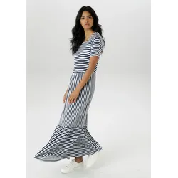 Sommerkleid, im gestreiften Design für einen zeitlos schönen Look, Gr. 40 - N-Gr, marine-weiß, , 57267734-40 N-Gr