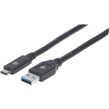 Manhattan USB-C auf USB-A 3 m Schwarz