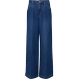 Comma, Wide Leg Jeans mit Eingrifftaschen, Marine, 34/32