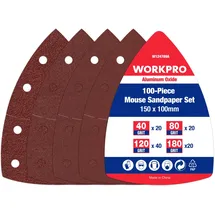 WorkPro Dreiecksschleifblätter 105 x 152 mm 100 Stück