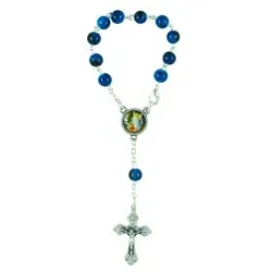 Rosenkranz Auto blau 00/355 13,5cm