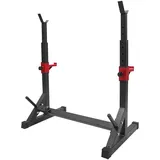 Squat Rack Verstellbare 90-150cm Hantelständer Multifunktions Langhantel Ständer Modern Langhantelablage Kohlenstoffstahl Kniebeugenständer Gewichtheben Bankdrücken bis 250 kg