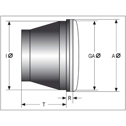 SHIN YO Mist licht insert 4 1/2 inch, reliëf glas, met H3 lamp.