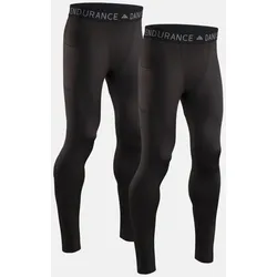 KOMPRESSIONSHOSE FÜR HERREN - 2-Pack - Schwarz - M