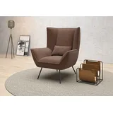 Home Affaire Sessel HOME AFFAIRE "Kilrea Relaxsessel, Ohrensessel", braun (rost), B:90cm H:112cm T:94cm, 88% Polyester, 12% Polyacryl, Sessel, Sessel, Extra hohe Rückenlehne