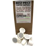 Strong Espresso & Lungo extra forte 50 Papier-Kapseln mit Kaffee für Nespresso