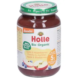 Holle Fruchtzubereitung Apfel & Heidelbeeren 2 x 190 g