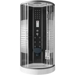 Home Deluxe GmbH HOME DELUXE - Komplettdusche BLACK PEARL - Maße: 90 x 90 cm - inkl. Regendusche, Radio und ZubehörI Duschtempel Fertigdusche, Dusche, Duschtempel