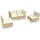 vidaXL Garten-Lounge-Set 4-tlg. beige Kiefer