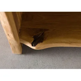 Massivmoebel24 Couchtisch Wildeiche natur geölt 120 x 45 x 45 cm