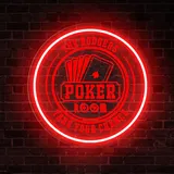 Benutzerdefiniertes Pokerraum Neonschild Aus Acryl, Personalisiertes Pokerraum Neonschild, Pokerraum LED Schild, Casino Neonschild, Pokerraum Wandkunst, Pokerraum Wanddekoration