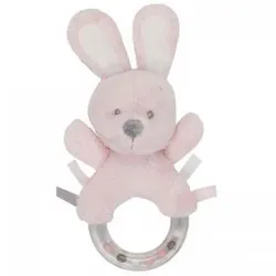 Plüsch Rassel Hase (Rosa)